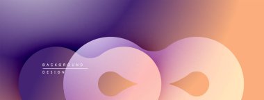 Soyut sıvı şekilleri, değişken renkler. Mor renkten turuncuya geçiş. Arkaplan ve sunumlar için modern tasarım ögesi.