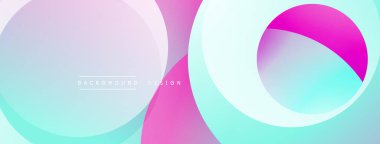 Soyut katmanlar, pastel renkler, akan şekiller modern arkaplan yaratır. Yumuşak eğimler, dairesel biçimler baskın bileşim.