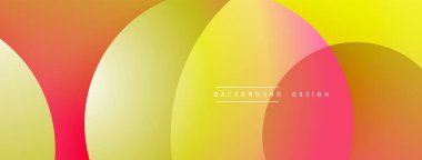 Soyut renkli çemberler örtüşüyor ve canlı bir gradyan arkaplan oluşturuyor. Modern tasarım sıcak, dinamik ve davetkar hissettiriyor..