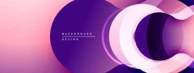 Soyut tasarım özellikleri üst üste binen mor, pembe katmanlar. Gradyan pürüzsüz bir geçiş yaratır, modern estetik. Minimalist kompozisyon, zarif görsel.