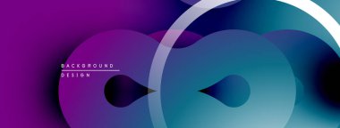 Soyut sıvı şekilleri, canlı mor, deniz mavisi renkleri. Modern tasarım, pürüzsüz geçişler, dinamik kompozisyon. Minimalist arkaplan dokusu.