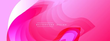Soyut pembe dalgalar dinamik bir zemin yaratır. Yumuşak eğimler, akışkan şekiller hareketi, modern tasarım elementlerini gösteriyor..