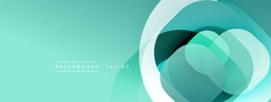 Soyut turkuaz tasarım özellikleri üst üste binerek modern görsel efektler yaratıyor. Pürüzsüz eğimler derinliği artırır, temiz estetik sunar.