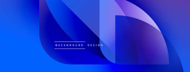 Soyut mavi gradyanlar dinamik şekiller oluştururlar. Modern tasarım kompozisyon içinde metin arkaplan tasarımı içerir. Pürüzsüz geçişler görsel ilgi yaratır.