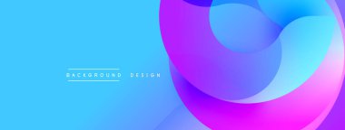 Soyut sıvı şekilleri örtüşür, parlak mavi ve mor renkler yaratır. Arkaplan ve sunumlar için modern tasarım ögesi.
