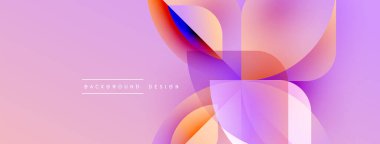 Soyut sıvı şekilleri örtüşür, canlı pembe, turuncu ve mor renkler yaratır. Arkaplan ve sunumlar için modern tasarım ögesi.