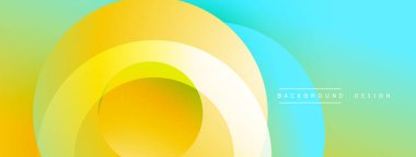 Soyut renkli katmanlar dinamik değişim etkisi yaratır. Pürüzsüz kıvrımlar sarı, yeşil, turkuaz renkler harmanlıyor. Modern tasarım ögesi.