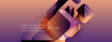 Soyut geometrik şekiller örtüşür, canlı bir gradyan arkaplan oluşturur. Metin arka plan tasarımı okur. Modern estetik, pürüzsüz geçişler.