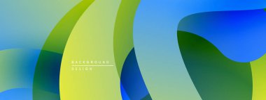 Soyut sıvı şekiller, canlı renklerin karışımı. Modern tasarım, pürüzsüz eğimler dinamik kompozisyon yaratır. Arkaplanda hareket ve enerji var..