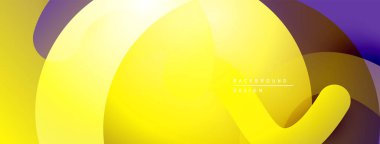 Soyut sarı mor tasarım. Yumuşak eğimler akışkan şekiller yaratır, modern estetik. Minimalist kompozisyon, canlı renkler.