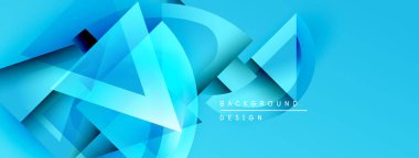Soyut mavi tasarım geometrik şekiller, gradyanlar, dinamik bileşimler içerir. Çeşitli dijital projeler için modern arkaplan.