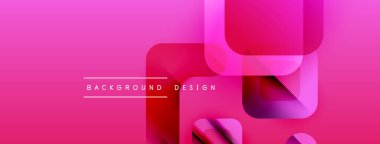 Soyut pembe arka plan. Üst üste binen kareler dinamik görsel efekt yaratır. Metin arka plan tasarımı okur. Modern, canlı kompozisyon.