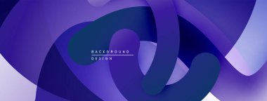 Soyut akış kurdeleleri, eğim gölgeleri. Modern tasarım, düz kıvrımlar, dinamik kompozisyon. Mor, beyaz renkler görsel alana hakim..