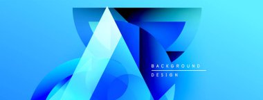 Soyut mavi eğimli şekiller dinamik bileşim oluşturur. Modern tasarım elementleri teknolojiyi, yeniliği, gelecekteki kavramları öneriyor. Temiz estetik.