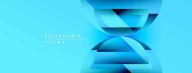 Soyut mavi tasarım katmanlı şekiller, gradyanlar, pürüzsüz kıvrımlar. Dijital projeler için modern arkaplan.