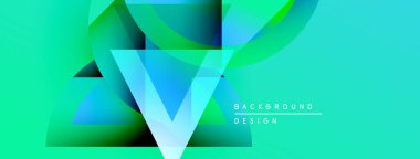 Soyut canlı tasarım katmanlı şekiller, turkuaz renkler, parlak eğimler. Arka planlar ve sunumlar için modern estetik.