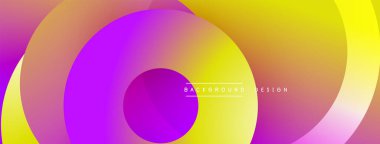 Soyut enerji çemberleri örtüşüyor, dinamik renk değişimleri yaratıyor. Modern tasarım elementleri akıcılık, enerji ve yenilik önerir.