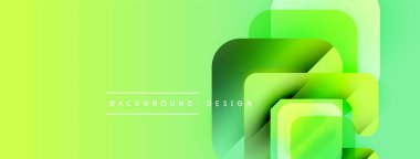 Parlak yeşil soyut şekiller örtüşüyor. Renkler modern görsel efekt yaratır. Özgeçmiş ve sunumlar için minimalist tasarım.