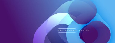 Soyut akışkan şekiller harmanlanır, canlı mor ve mavi renkler yaratır. Arkaplan ve sunumlar için modern tasarım ögesi.