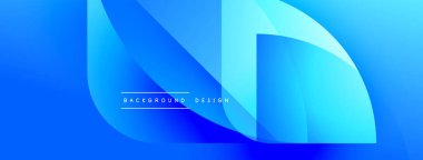 Soyut mavi tasarım katmanlı şekiller, gradyanlar içerir. Modern estetik, arka planlar ve sunumlar için uygun. Temiz, canlı kompozisyon.