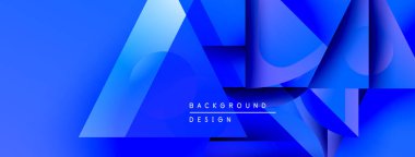 Soyut mavi tasarım. Üst üste binen şekiller dinamik görsel efekt yaratır. Modern, enerjik, arka plan veya sunumlar için uygun.