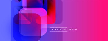 Soyut geometrik şekiller, canlı gradyanlar. Pembe, modern tasarım elementlerine mavi geçiş. Minimalist biçim, arkaplan dokusu.
