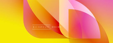 Soyut, enerjik bir arkaplan. Üst üste binen şekiller dinamik görsel efekt yaratır. Sıcak renkler kompozisyona hakim, modern estetik sunuyor..