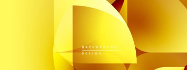 Soyut altın tasarım üst üste binen geometrik şekiller içerir. Gradyan renkler dinamik görsel doku oluşturur, modern estetik.