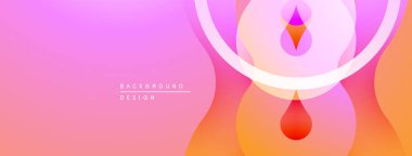 Soyut eğim arkaplanı. Yumuşak pembe, turuncu renk karışımı. Minimalist tasarım kıvrımlı şekiller, ince katmanlar içerir. Modern estetik.