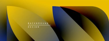 Soyut sıvı şekilleri, canlı sarı, mavi gradyanlar. Modern tasarım öğesi, arka plan dokusu, dinamik kompozisyon. Minimalist estetik.