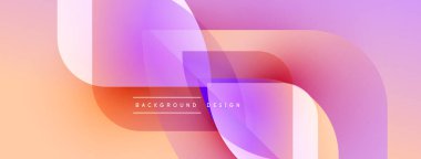 Soyut arkaplan özellikleri üst üste binen yuvarlak dikdörtgenler. Renkler şeftaliden lavantaya karışıp yumuşak eğimler yaratır. Minimalist tasarım.