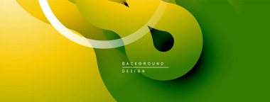 Soyut arkaplan. Sarı, yeşil eğimler akışkan şekiller yaratır. İnce kıvrımlı minimalist tasarım, modern estetik. Metin arkaplan tasarımı okur.
