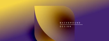 Soyut eğim arkaplanı. Sarı, mor renkler düzgün bir şekilde harmanlanır. Minimalist tasarım metin örtüsü, basit şekiller içerir. Modern estetik.
