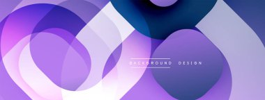 Soyut sıvı şekilleri örtüşür, parlak mor ve mavi renkler yaratır. Modern tasarım elementleri dinamik hareketi, pürüzsüz geçişleri önerir.