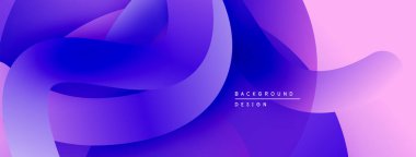 Soyut sıvı şekiller, canlı mor, pembe renkler. Modern tasarım, pürüzsüz eğimler dinamik kompozisyon yaratır. Arkaplan ögesi.