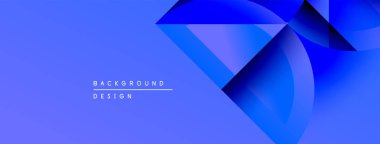 Soyut mavi eğimli şekiller çakışıyor. Modern tasarım, dinamik görsel etki yaratan pürüzsüz geçişler içerir. Minimalist estetik.