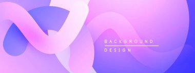 Soyut sıvı şekiller, mor renkler, eğim arkaplanı. Dijital projeler ve sunumlar için modern tasarım ögesi.