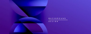 Soyut mor tasarım, üst üste binen kıvrımlı şekiller. Modern estetik, afişler ve arka planlar için uygun. Minimalist stil.