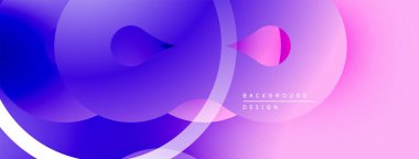 Soyut sıvı şekilleri, canlı mor, pembe gradyanlar. Modern tasarım, pürüzsüz geçişler, dinamik kompozisyon. Minimalist estetik.
