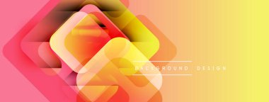 Soyut geometrik şekiller, canlı gradyanlar. Sarı, turuncu, pembe renkler düzgün bir şekilde harmanlanır. Arka planlar için modern tasarım ögesi.