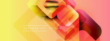 Soyut geometrik şekiller örtüşür, canlı bir değişim etkisi yaratır. Sarı, turuncu, kırmızı renkler tasarımda baskın. Modern arkaplan dokusu.