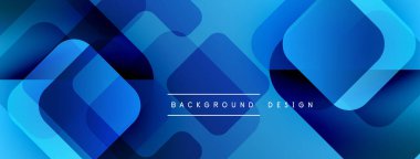 Soyut mavi geometrik şekiller modern arkaplan oluşturur. Renkler derinlik ve görsel ilgi sağlar. Tasarım dinamik, parlak hissettiriyor..