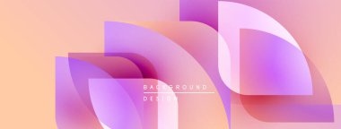 Soyut gradyanlar çakışıyor, yumuşak şekiller yaratıyor. Şeftali, mor renkler dizaynın hakimidir. Minimum metin mevcut. Modern estetik.