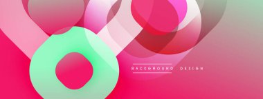Soyut sıvı şekilleri, pembeler, yeşiller dinamik bileşim oluşturur. Arka planlar ve sunumlar için modern tasarım öğesi. Yumuşak eğimler görünür.