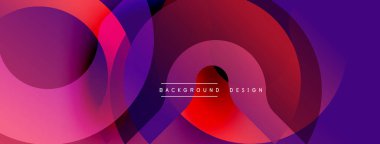 Soyut renkli çemberler dinamik gradyan arkaplan oluşturur. Modern tasarım elementleri yenilik ve enerji öneriyor.