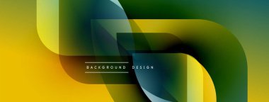 Soyut sıvı şekilleri, sarı, yeşil gradyanlar. Üst üste binen katmanlı modern tasarım, metin arkaplan tasarımı mevcut.