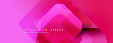 Soyut pembe arkaplan özellikleri üst üste binen kareler, dinamik görsel efekt yaratır. Metin arka plan tasarımı okur. Modern, canlı kompozisyon.