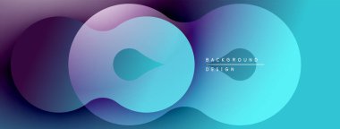 Soyut sıvı şekilleri örtüşür ve canlı renk değişimleri yaratır. Modern tasarım hareketi, derinliği, görsel uyumu çağrıştırıyor.