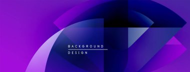 Soyut mor, mavi gradyanlar dinamik şekiller oluşturur. Modern tasarım metin arkaplanı, tasarım içerir. Pürüzsüz geçişler görsel ilgi yaratır.
