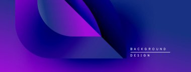 Soyut gradyanlar mor, mavi renkleri harmanlarlar. Modern tasarım akıcılığı ve derinliği çağrıştırıyor. En küçük metin arkaplan amacını gösterir.